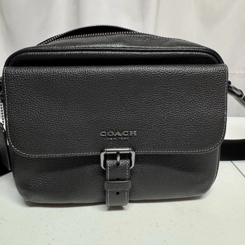 Coach Hudson Bag Black Leather